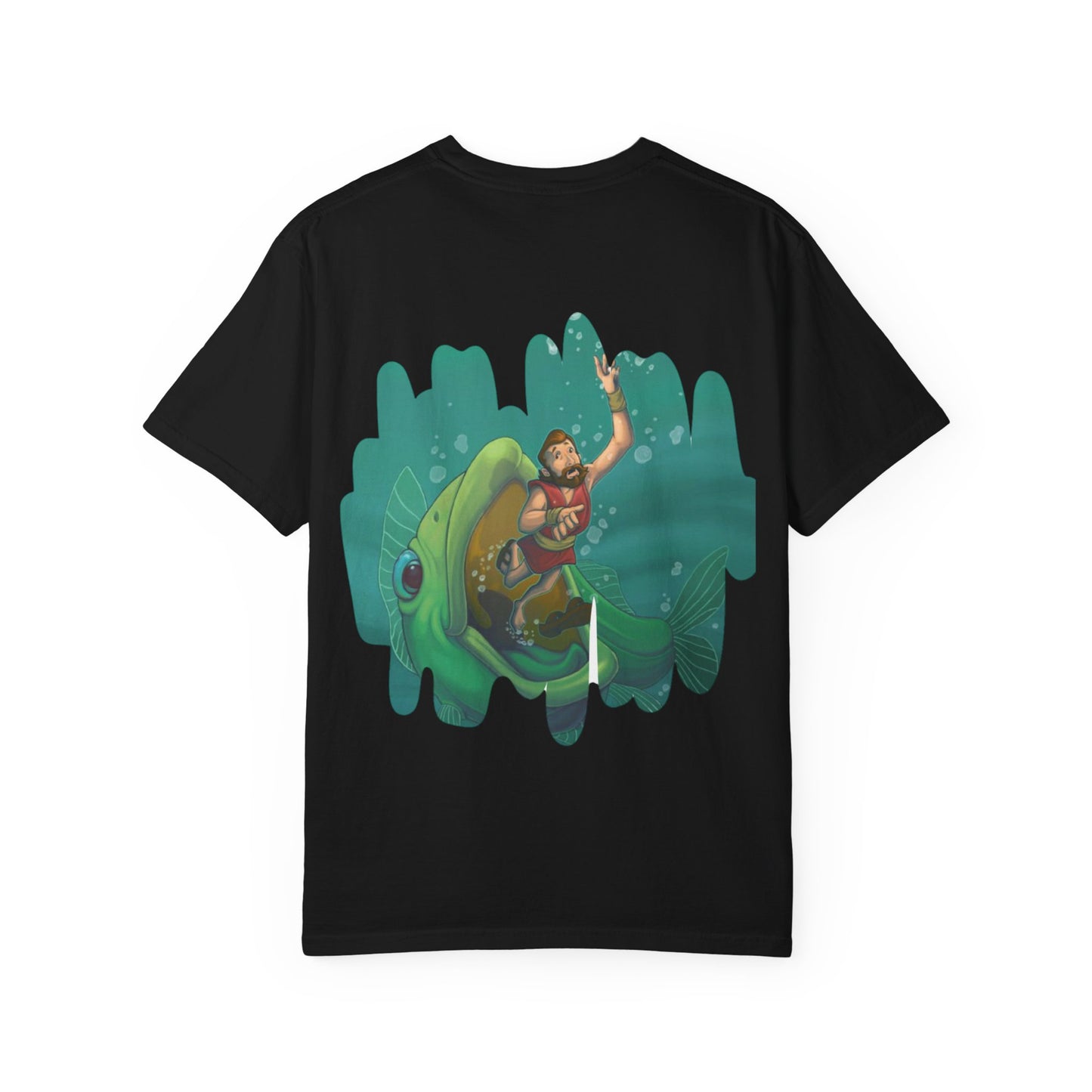 Funny Jonah Fish T-Shirt | Unisex Garment-Dyed Tee for Ocean Lovers and Humor Enthusiasts
