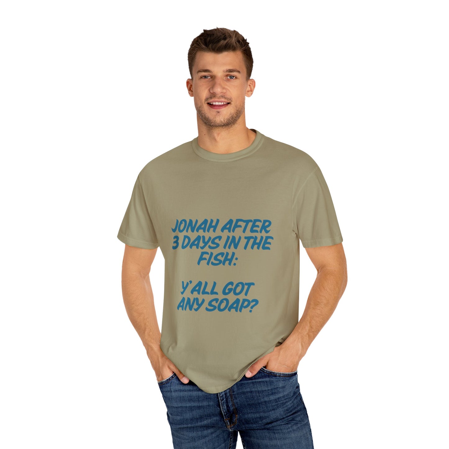 Funny Jonah Fish T-Shirt | Unisex Garment-Dyed Tee for Ocean Lovers and Humor Enthusiasts