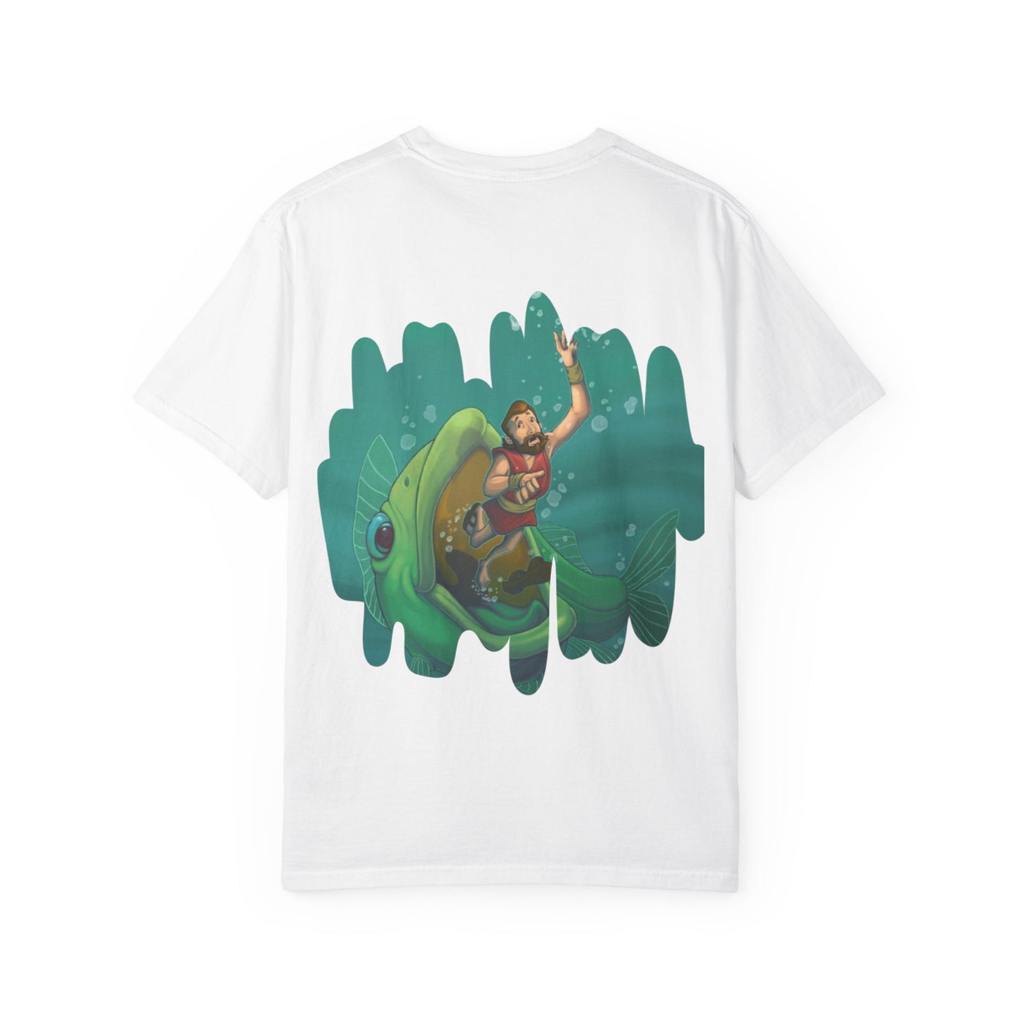 Funny Jonah Fish T-Shirt | Unisex Garment-Dyed Tee for Ocean Lovers and Humor Enthusiasts