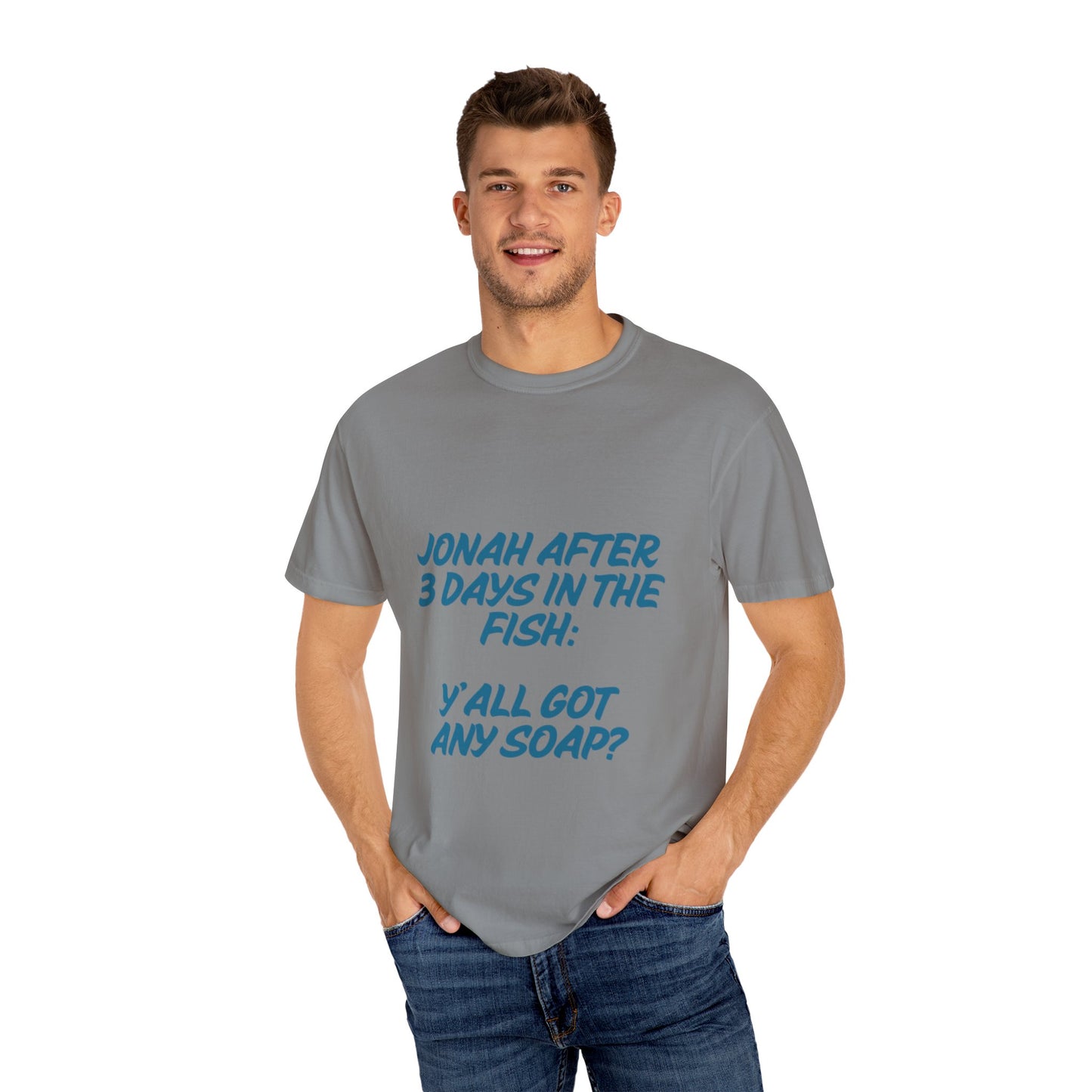 Funny Jonah Fish T-Shirt | Unisex Garment-Dyed Tee for Ocean Lovers and Humor Enthusiasts