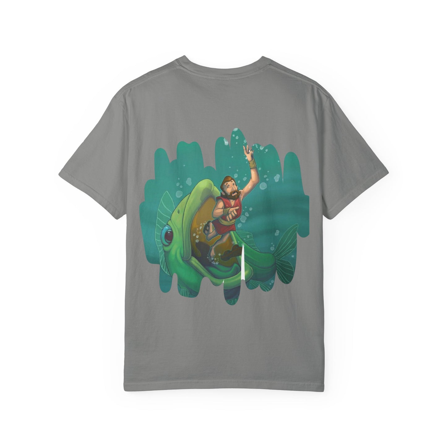 Funny Jonah Fish T-Shirt | Unisex Garment-Dyed Tee for Ocean Lovers and Humor Enthusiasts