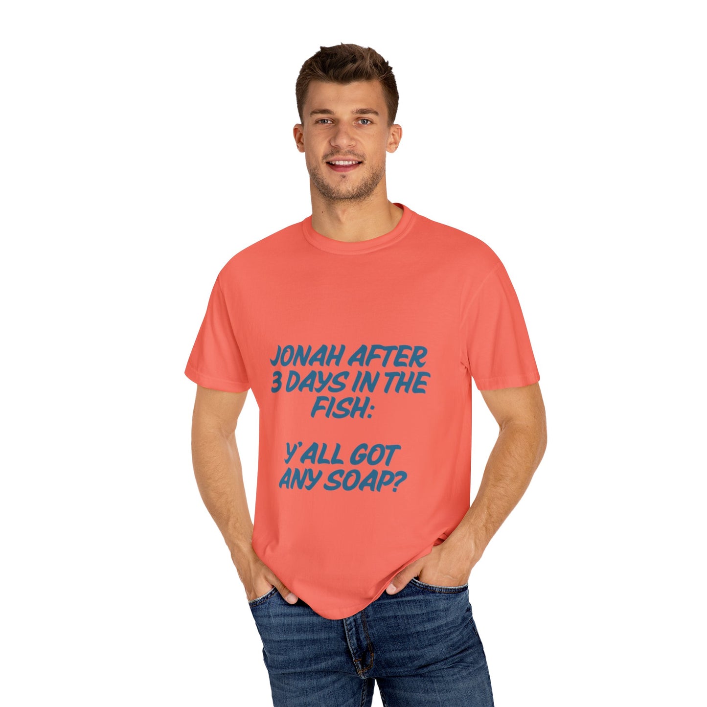 Funny Jonah Fish T-Shirt | Unisex Garment-Dyed Tee for Ocean Lovers and Humor Enthusiasts