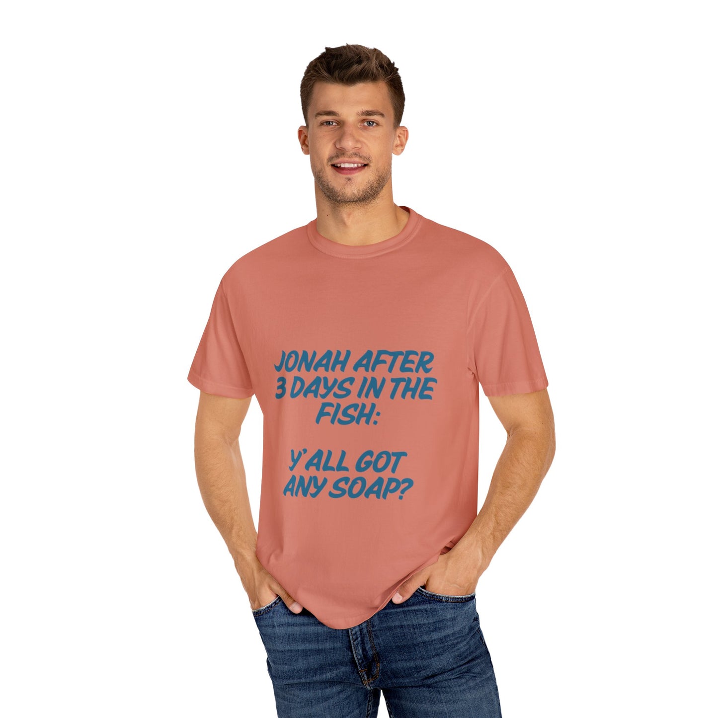 Funny Jonah Fish T-Shirt | Unisex Garment-Dyed Tee for Ocean Lovers and Humor Enthusiasts