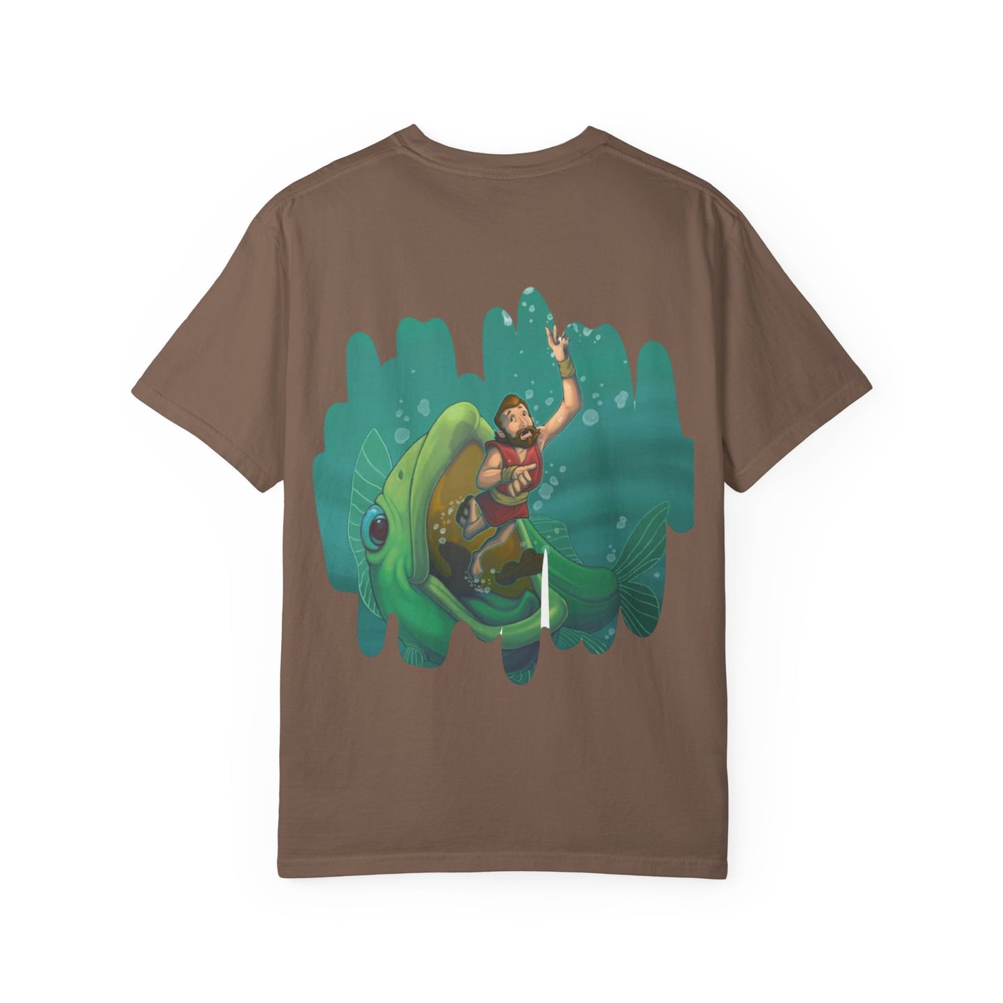 Funny Jonah Fish T-Shirt | Unisex Garment-Dyed Tee for Ocean Lovers and Humor Enthusiasts