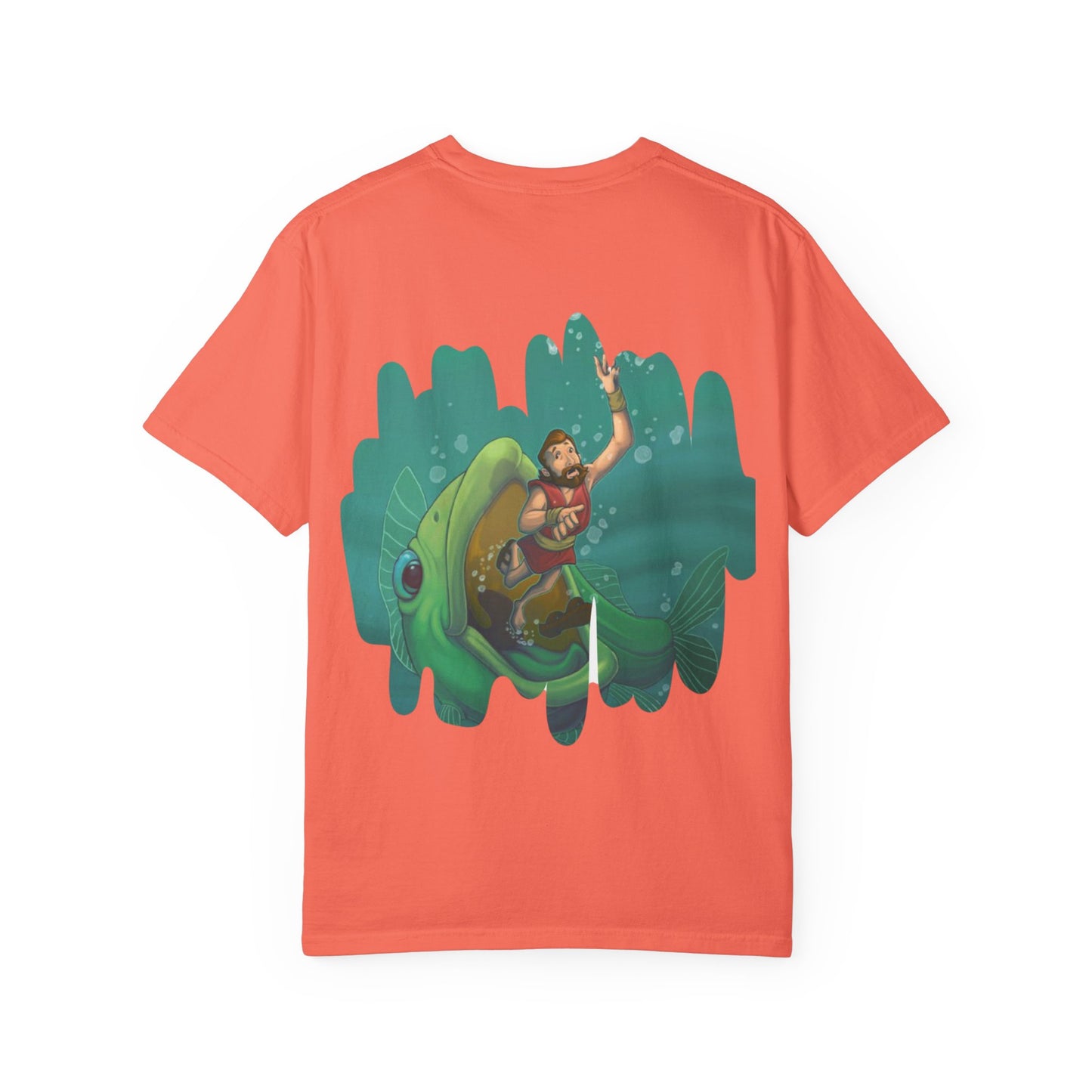 Funny Jonah Fish T-Shirt | Unisex Garment-Dyed Tee for Ocean Lovers and Humor Enthusiasts