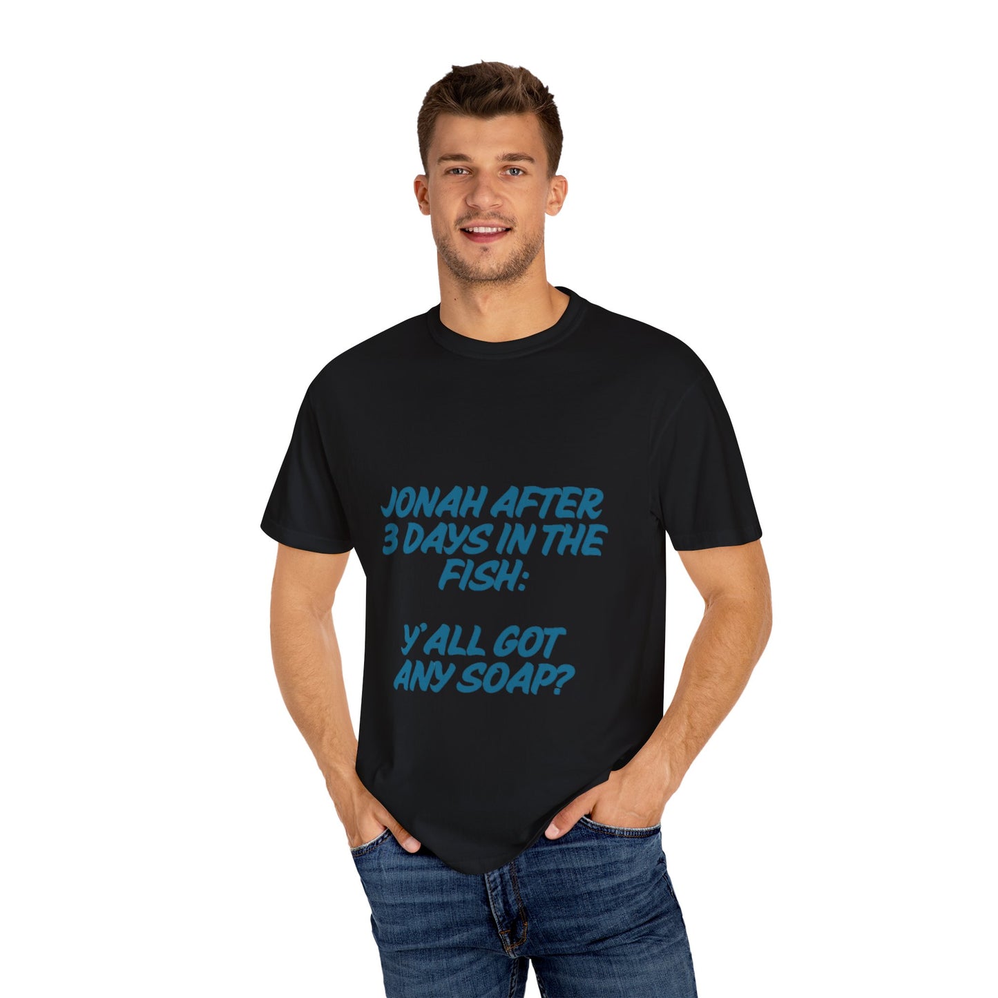 Funny Jonah Fish T-Shirt | Unisex Garment-Dyed Tee for Ocean Lovers and Humor Enthusiasts