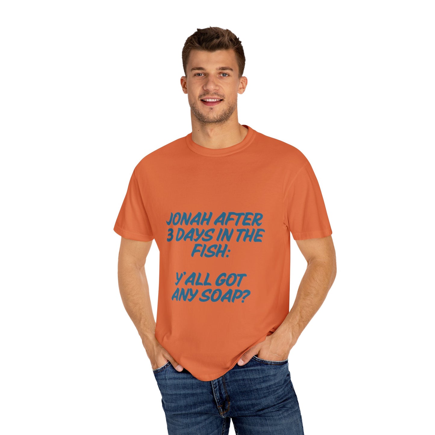 Funny Jonah Fish T-Shirt | Unisex Garment-Dyed Tee for Ocean Lovers and Humor Enthusiasts